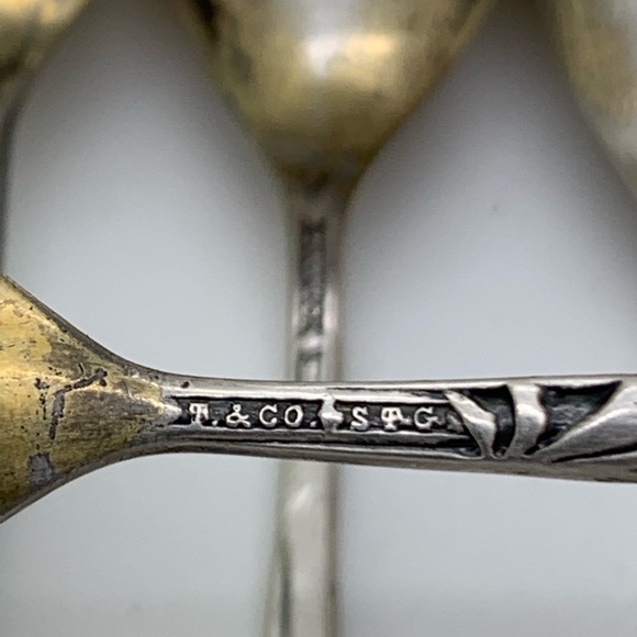 Antique Tiffany & Co. 925 Small Spoons T&Co. STG - Picture 4 of 8